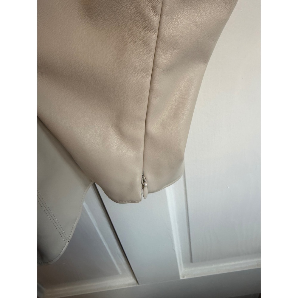 Abercrombie & Fitch Vegan Faux Leather Corset Top Cream Off White Medium NWT - Picture 4 of 5
